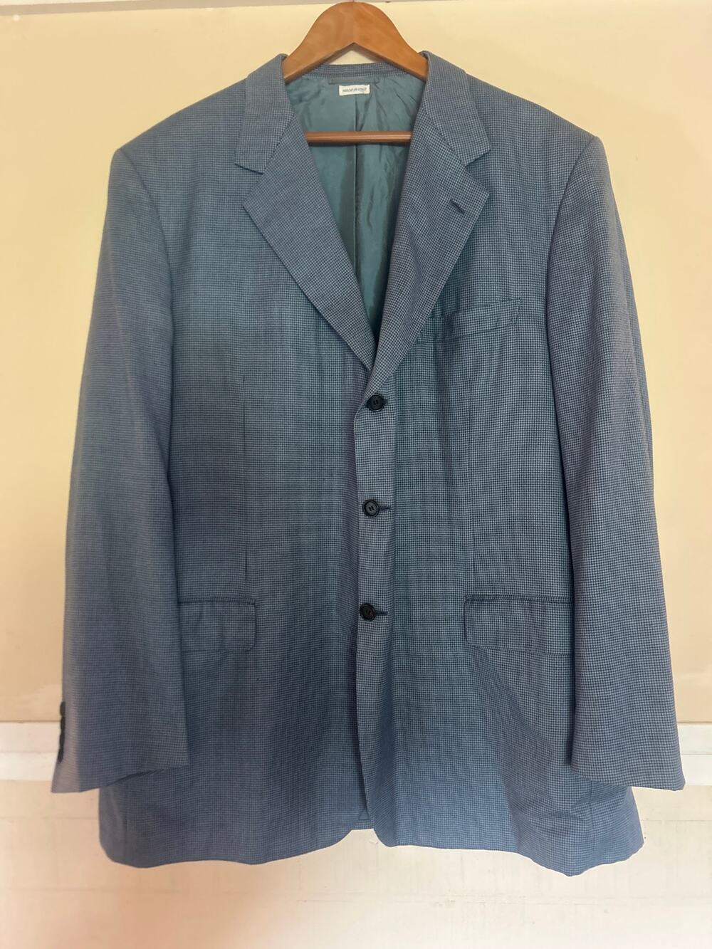 BRIONI Men's Vintage Cashmere Jacket Micro Houndstooth Suit Blazer Size 52 L 42L